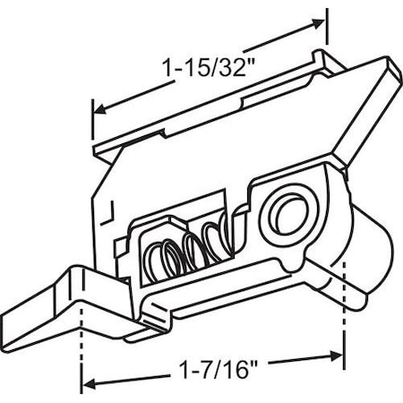 Strybuc Black Slide Tilt Latch Set 83-603BA